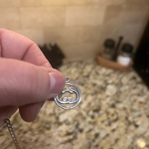 GUCCI Interlocking Necklace Ag925 Silver Auth with box and dust bag - Picture 5 of 6